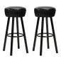 Preview: Barhocker 2 Stk. Schwarz Kunstleder