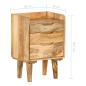 Preview: Nachttisch Massivholz Mango 40x30x59,5 cm