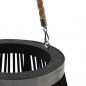 Preview: Hängender Kerzenleuchter Bambus Schwarz 95cm