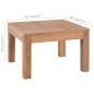 Preview: Couchtisch Teakholz Massiv mit Natürlichem Finish 60x60x40 cm