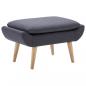 Preview: ARDEBO.de - Hocker Stoffbezug 73 x 43 x 42 cm Dunkelgrau 