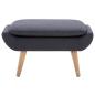 Preview: Hocker Stoffbezug 73 x 43 x 42 cm Dunkelgrau 
