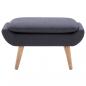 Preview: Hocker Stoffbezug 73 x 43 x 42 cm Dunkelgrau 