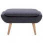 Preview: Hocker Stoffbezug 73 x 43 x 42 cm Dunkelgrau 