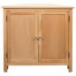 Preview: Eckschrank 80 x 33,5 x 78 cm Massivholz Eiche
