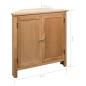 Preview: Eckschrank 80x33,5x78 cm Massivholz Eiche