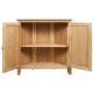 Preview: Eckschrank 80x33,5x78 cm Massivholz Eiche