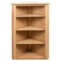 Preview: Eckregal 59 x 36 x 100 cm Massivholz Eiche