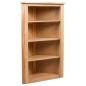 Preview: Eckregal 59 x 36 x 100 cm Massivholz Eiche