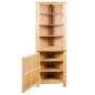 Preview: Eckschrank 59 x 36 x 180 cm Massivholz Eiche