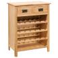 Preview: Weinschrank 72x32x90 cm Massivholz Eiche