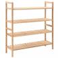 Preview: ARDEBO.de - Schuhregal Walnussholz Massiv 69x26x81 cm