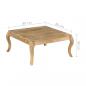 Preview: Couchtisch 80 x 80 x 40 cm Mangoholz Massiv