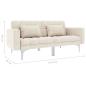 Preview: Schlafsofa Creme Stoff 