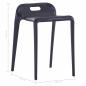 Preview: Stapelbare Hocker 4 Stk. Schwarz Kunststoff