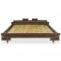 Preview: Bettgestell Dunkelbraun Bambus 160×200 cm