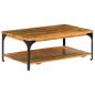 Preview: Couchtisch mit Ablage 100x60x35 cm Altholz Massiv
