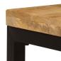 Preview: Couchtisch 100x50x35 cm Mango Massivholz und Stahl