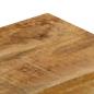 Preview: Couchtisch 100x50x35 cm Mango Massivholz und Stahl