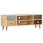 Preview: TV-Ablage 120 x 30 x 40 cm Massivholz Mango