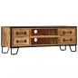 Preview: ARDEBO.de - TV-Regal mit Schubladen 120 x 30 x 40 cm Massivholz Mango