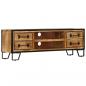 Preview: TV-Regal mit Schubladen 120 x 30 x 40 cm Massivholz Mango