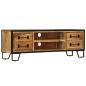 Preview: TV-Regal mit Schubladen 120 x 30 x 40 cm Massivholz Mango