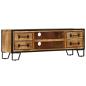 Preview: TV-Regal mit Schubladen 120 x 30 x 40 cm Massivholz Mango