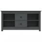Preview: TV-Schrank Grau 103x36,5x52 cm Massivholz Kiefer
