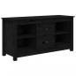 Preview: TV-Schrank Schwarz 103x36,5x52 cm Massivholz Kiefer
