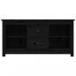 Preview: TV-Schrank Schwarz 103x36,5x52 cm Massivholz Kiefer