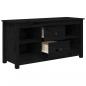 Preview: TV-Schrank Schwarz 103x36,5x52 cm Massivholz Kiefer