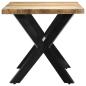 Preview: Esstisch 140 x 70 x 75 cm Massives Raues Mangoholz