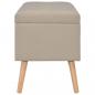 Preview: Hocker mit Stauraum 3 Stk. Beige Stoff