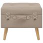 Preview: Hocker mit Stauraum 3 Stk. Beige Stoff