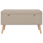 Preview: Hocker mit Stauraum 3 Stk. Beige Stoff