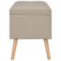 Preview: Hocker mit Stauraum 3 Stk. Beige Stoff