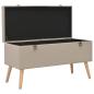 Preview: Hocker mit Stauraum 3 Stk. Beige Stoff