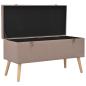 Preview: Hocker mit Stauraum 3 Stk. Braun Stoff