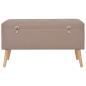 Preview: Hocker mit Stauraum 3 Stk. Braun Stoff