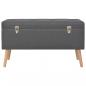 Preview: Hocker mit Stauraum 3 Stk. Dunkelgrau Stoff