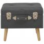 Preview: Hocker mit Stauraum 3 Stk. Dunkelgrau Stoff