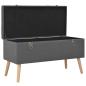 Preview: Hocker mit Stauraum 3 Stk. Dunkelgrau Stoff