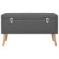Preview: Hocker mit Stauraum 3 Stk. Dunkelgrau Stoff