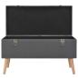 Preview: Hocker mit Stauraum 3 Stk. Dunkelgrau Stoff