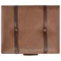 Preview: Hocker mit Stauraum 40 cm Braun Kunstleder