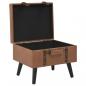 Preview: Hocker mit Stauraum 40 cm Braun Kunstleder