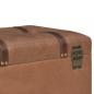 Preview: Hocker mit Stauraum 40 cm Braun Kunstleder