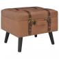 Preview: Hocker mit Stauraum 3 Stk. Braun Kunstleder