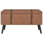 Preview: Hocker mit Stauraum 3 Stk. Braun Kunstleder